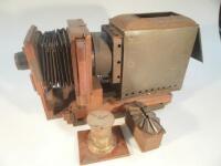 A late 19thC mahogany and metal projector by Kodak Ltd