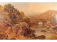 Charles S. Shaw. A mountainous river landscape with a figure on a stone