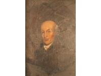 19thC English School, half length portrait of a gentleman, oil painting