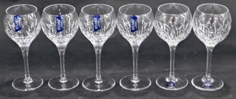 Sold at Auction: Six Stuart Crystal Small Water Glasses with Cut