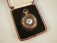 A 9ct gold cased half hunter pocket watch