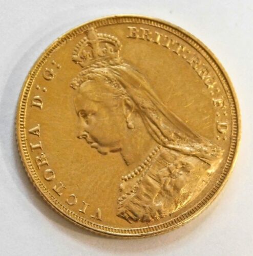 A Victorian gold full sovereign, 1887, Jubilee Head, near proof, almost as struck.