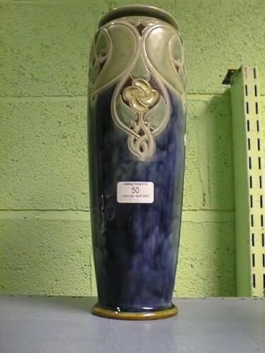 A Royal Doulton Vase of tapering cylindrical form