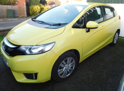 A Honda Jazz S I-VTEC, Registration FV66 ZBT, petrol, yellow, 5 door hatchback, first registered 22/02/2017, V5 present, mileage 11,150. - 2