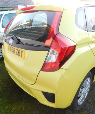 A Honda Jazz S I-VTEC, Registration FV66 ZBT, petrol, yellow, 5 door hatchback, first registered 22/02/2017, V5 present, mileage 11,150. - 4