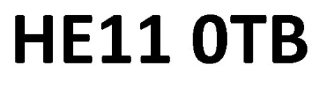 HE11 OTB - A cherished private vehicle registration plate, currently held on a V750 Certificate of Entitlement - This lot is being SOLD by TENDER. Bids for this lot close 12 noon Wednesday 4th January 2023.