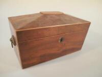 A Regency mahogany sarcophagus tea caddy