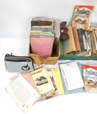 A group of rally related ephemera, collected by 1970's Rally Drive O' Gorman, to include photographs, programmes, newspaper cuttings, etc. (3 boxes) - 2