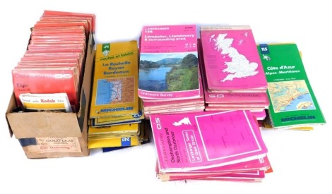 A group of Michelin Ordnance Survey and other road maps, to include Scotland, Wales, France and others. (1 box)