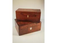 A 19thC rosewood oblong tea caddy