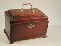 An early 19thC mahogany tea caddy