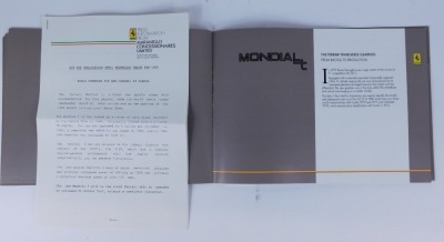 A Ferrari Mondiale 1989 Geneva press pack. - 2