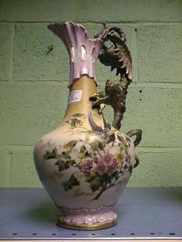 A late 19th C baluster Ewer