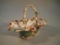 A 19thC Dresden porcelain basket