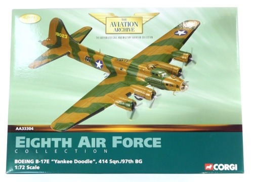 A Corgi Aviation Archive model of 8th Airforce Collection Boeing B-17E "Yankee Doodle", 414SQN/97th BG, scale 1:72, AA3304, boxed.