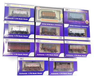 Dapol OO gauge diecast wagons and tankers, all boxed. (11)