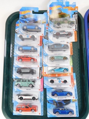 Matchbox, Hot Wheels and Maisto diecast vehicles, all in blister packs. (3 trays) - 2