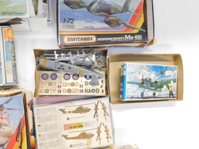 Matchbox models of fighter aeroplanes, helicopters, and a flying boat, scale 1:72, all boxed. (1 box) - 4