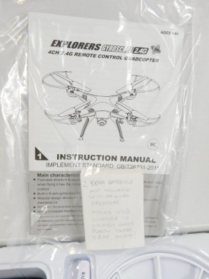 An mTech Sky Drone Plus, with omin-directional control, four channel R/C quad copter with camera, boxed. - 3