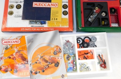 A Meccano Tri-ang set number four, 2000 motorised construction set 0/85042, and a design two model helicopter 5700, all boxed. (3) - 4