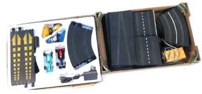 A Hornby Scalextric Monaco GP set C840, boxed, and further Scalextric track and a controller.