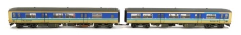 A Bachmann Class 150 two car DMU set, BR Provincial Sprinter, weathered, 32-928.