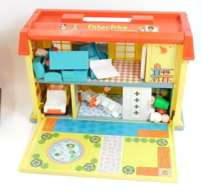 A Fisher Price Toys Play Family House, a Fisher Price Play Family Farm, and a Fisher Price Play Family Children's Hospital, boxed. (3) - 3