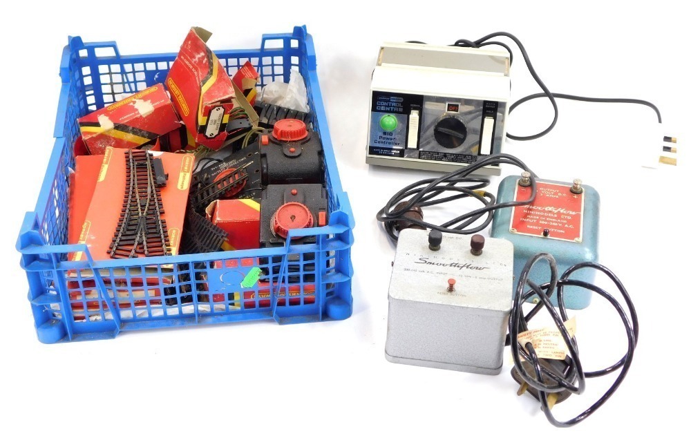Hornby and other model railway transformers and controllers, to include a Hornby RP910 power