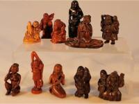 Various netsuke, figural subjects