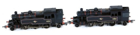 Two Bachmann Branchline OO gauge locomotives, comprising 31450D Ivatt tank, 41324 Push-Pull, BR line black, and 452C Ivatt tank, 41304 BR lined black late crest. (2)