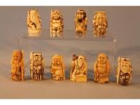 Various netsuke's of Shau Lao and Hotei