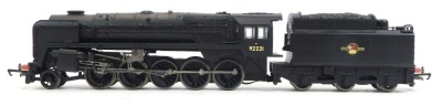 A Hornby OO gauge Standard Class 9F locomotive, BR black, 2-10-0, 9221, R2880.