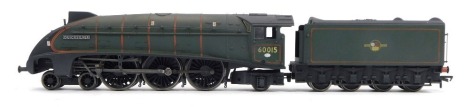 A Bachmann Branchline OO gauge Gresley Class A4 locomotive, 0015, Quicksilver, D/chimney, BR green late crest (weathered), 31960A.