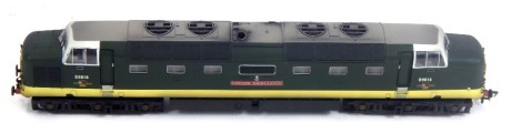 A Bachmann Branchline OO gauge Class 55 Deltic diesel locomotive, D9016, The Gordon Highlander, BR green. (incorrect box)