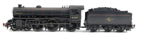 A Bachmann OO gauge Thompson Class B1 locomotive Lord Burghley, 61247, BR black late crest (weathered), 4-6-0, 31-700Z.