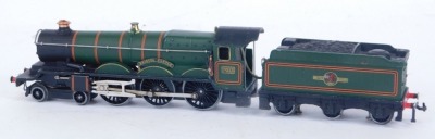 A Hornby OO gauge Castle Class locomotive Bristol Castle, 7013, BR lined green, 2-6-0, in replacement box. - 3