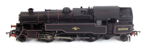 A Bachmann Branchline OO gauge Standard Class 4MT tank locomotive, 80002, BR lined black late crest, 2-6-2, 32354.