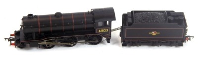 A Bachmann Branchline OO gauge Class K3 locomotive, 61823, BR lined black late crest, 2-6-0, with stepped tender, 32-278.