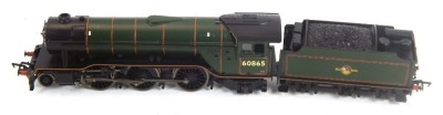 A Bachmann Branchline OO gauge V2 locomotive, 60865, BR lined green late crest, 2-6-2, with stepped tender, 31-563.