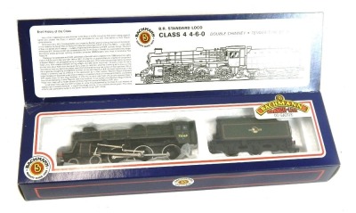 A Bachmann Branchline OO gauge Standard Class 4 locomotive, 75069, BR lined green, 4-6-0, 31-104.