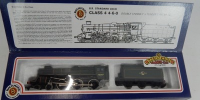 A Bachmann Branchline OO gauge Standard Class 4 locomotive, 75069, BR lined green, 4-6-0, 31-104. - 2