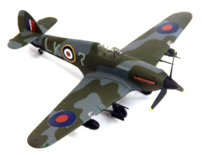 A Franklin Mint 1:48 scale model Hawker Hurricane MK11C Nightfighter (Interceptor), circa 1943/1944.