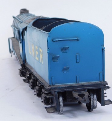 A tin plate model Mallard, LNER blue, 4-6-2, to include locomotive and tender. - 4