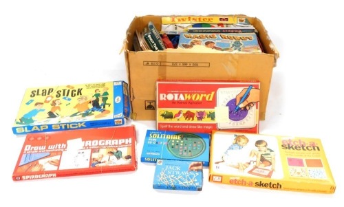 Auctioneer announce - withdrawn pre sale by vendor.Board games, Solitaire plus Colotaire, Slapstick, etc. (1 box)