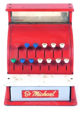 A St Michaels tin plate cash register.