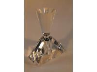 An Art Deco style modern glass facet cut perfume bottle