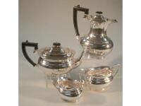 A silver plated four piece tea service