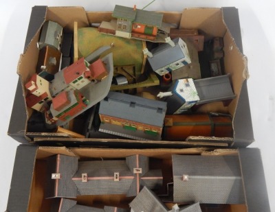 A group of model railway cardboard railway buildings. (2 boxes) - 3