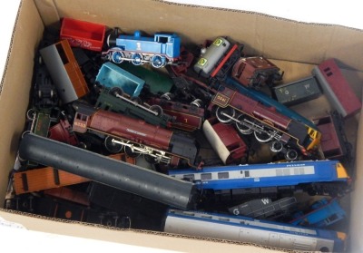 Hornby OO gauge rolling stock, locomotives, and tenders, comprising Duchess of Southerland partial locomotive, Pullman coaches, a Hornby Thomas The Tank Engine locomotive, Intercity carriage, Hornby LMS Duke of Southerland, etc. (1 box, AF)