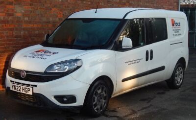 A 2022 Fiat Doblo 16v TECNICO MAXI MT Van with Side Windows, registration YN22 HGP. NB. VAT is payable on the hammer price of this lot in addition to the Buyer's Premium.